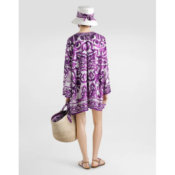Dolce & Gabbana Majolica-print twill dress, view 3