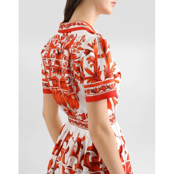 Dolce & Gabbana Majolica-print twill dress, view 5