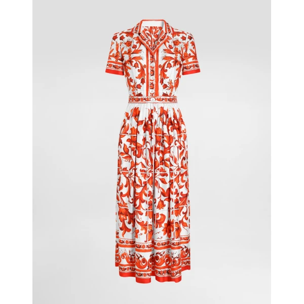 Dolce & Gabbana Majolica-print twill dress