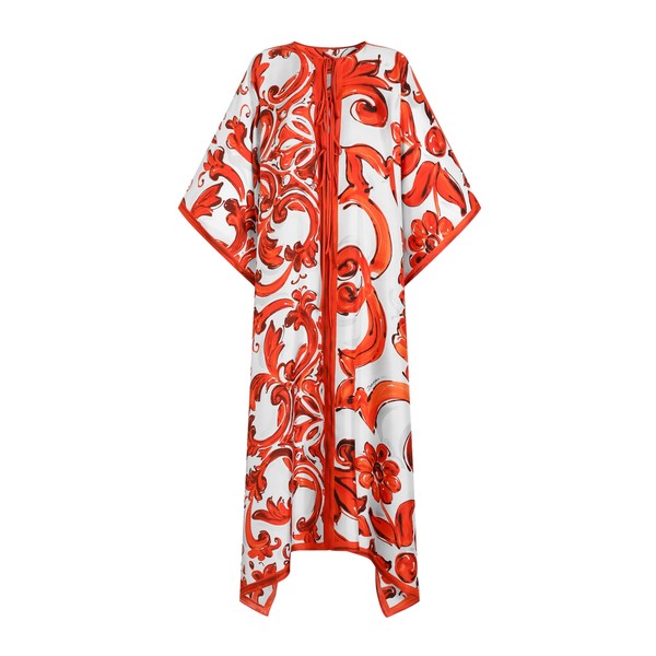Dolce & Gabbana Majolica-print twill kaftan dress