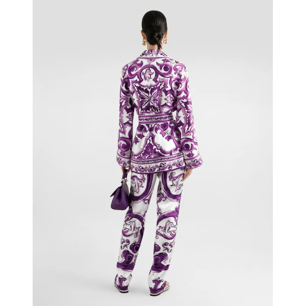 Dolce & Gabbana Majolica-print twill shirt, view 3