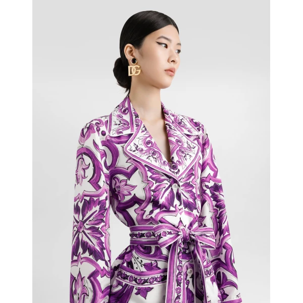 Dolce & Gabbana Majolica-print twill shirt, view 4