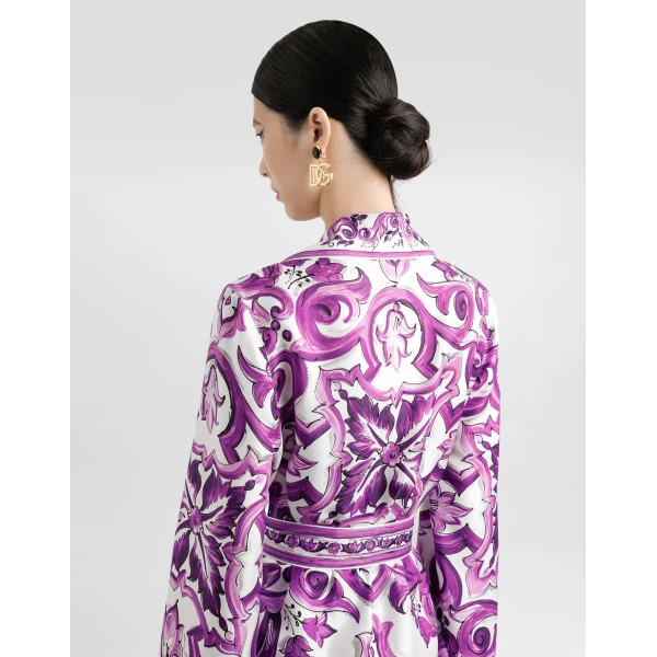 Dolce & Gabbana Majolica-print twill shirt, view 5