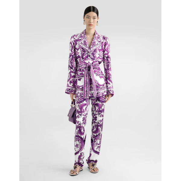 Dolce & Gabbana Majolica-print twill shirt, view 6