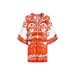 Dolce & Gabbana Majolica-print twill short kimono dress