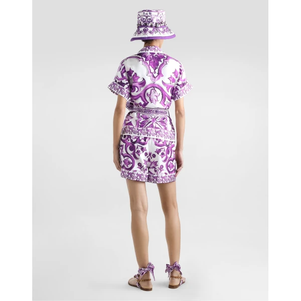 Dolce & Gabbana Majolica-print twill shorts, view 3
