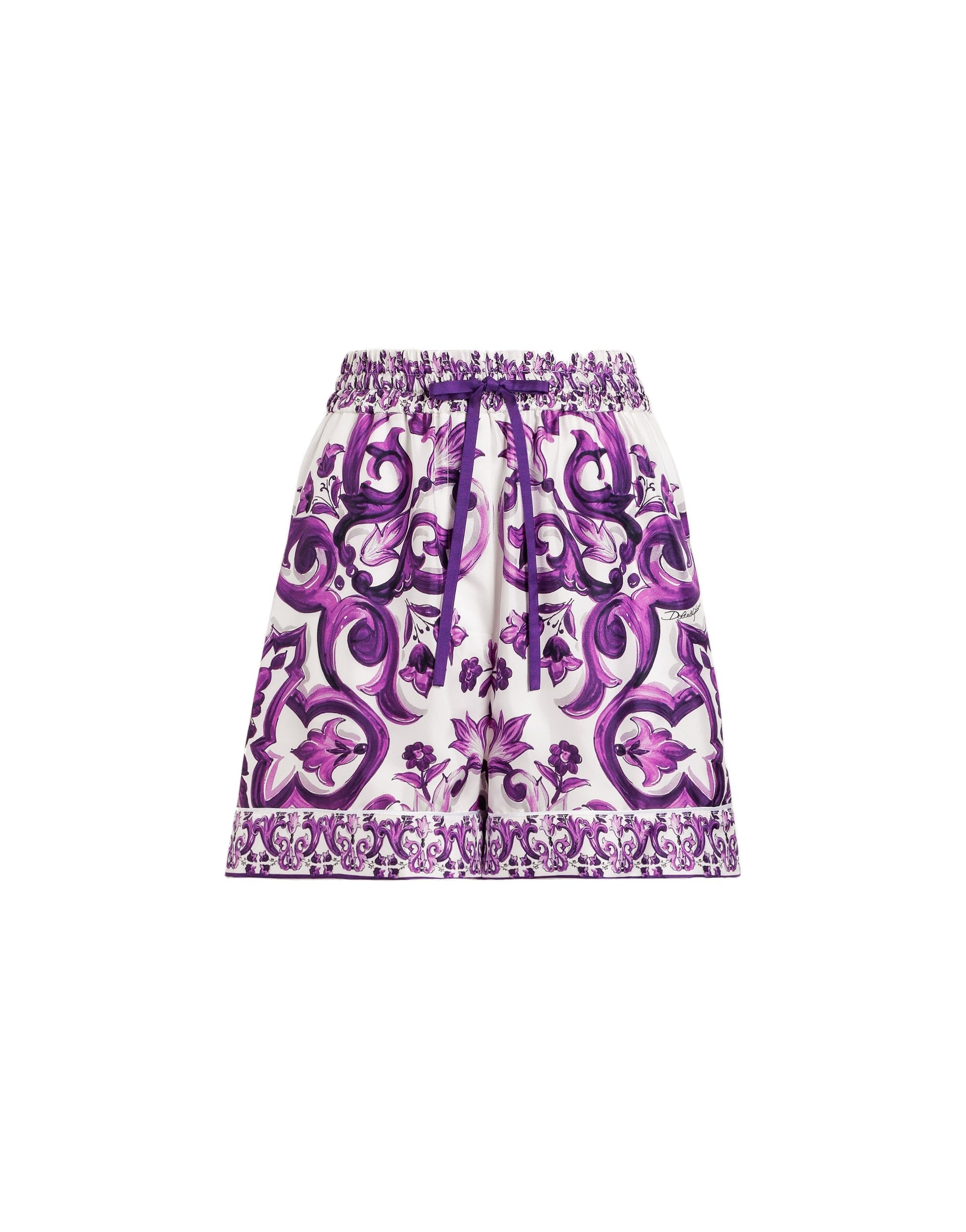 Dolce & Gabbana Majolica-print twill shorts