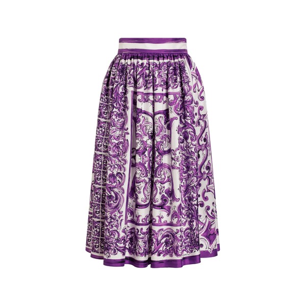Dolce & Gabbana Majolica-print twill skirt