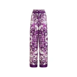 Dolce & Gabbana Majolica-print twill trousers