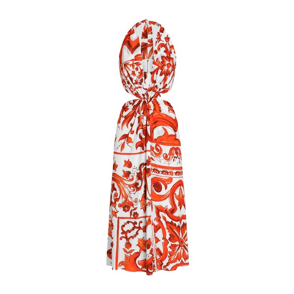 Dolce & Gabbana Majolica-print viscose organzine long dress