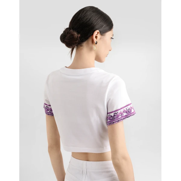 Dolce & Gabbana Majolica-prints short-sleeved t-shirt Top, view 5