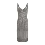 Dolce & Gabbana Marquisette calf-length dress with sequined fringing
