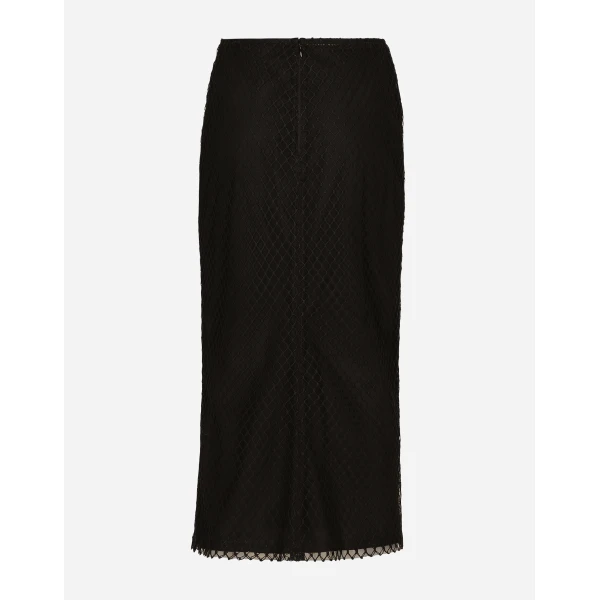 Dolce & Gabbana Mesh calf-length pencil skirt, view 2