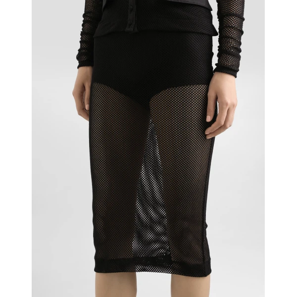 Dolce & Gabbana Mesh calf-length skirt, view 6