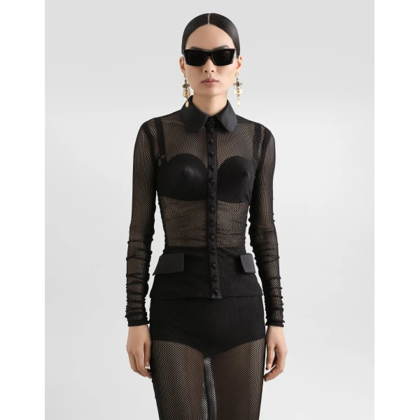 Dolce & Gabbana Mesh shirt jacket, view 5