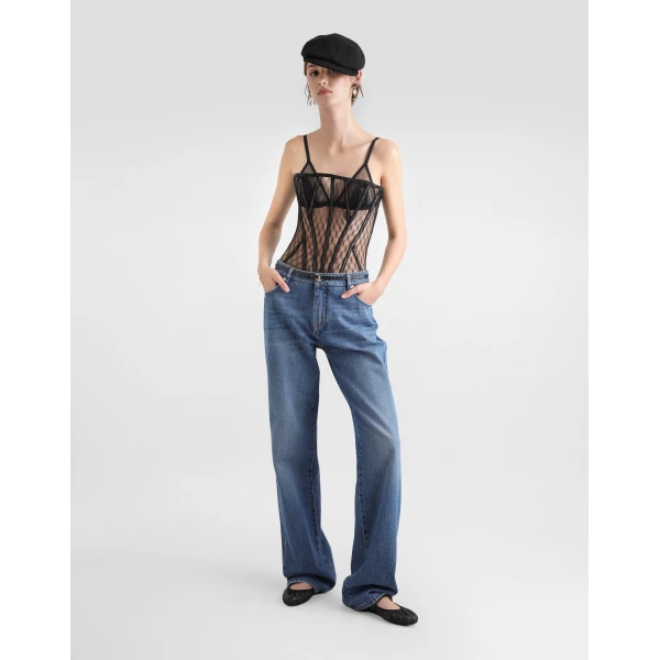 Dolce & Gabbana Mesh tulle corset Top, view 2