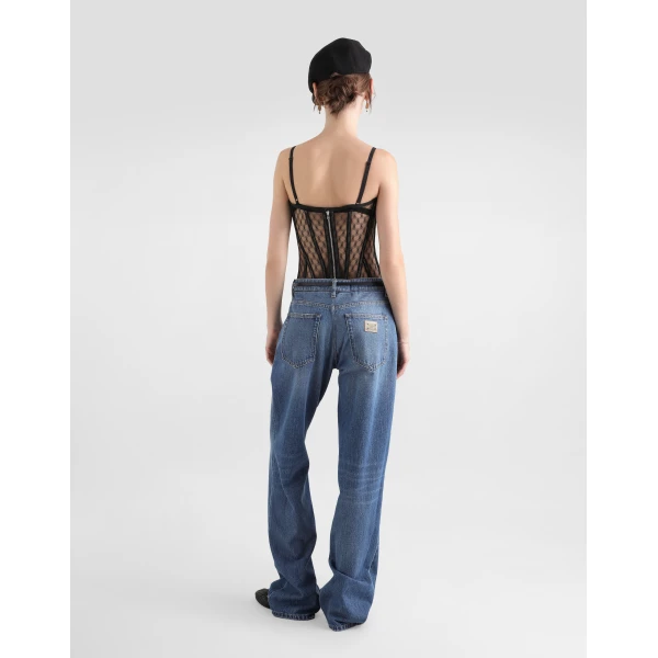 Dolce & Gabbana Mesh tulle corset Top, view 3