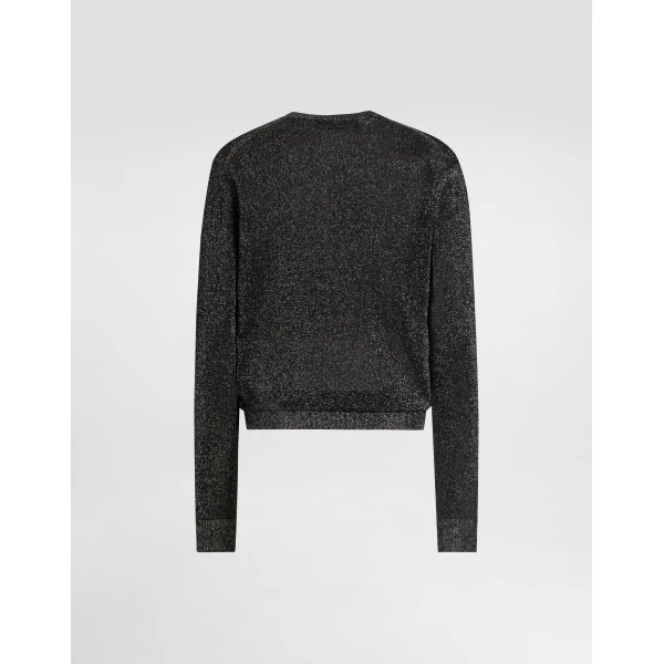 Dolce & Gabbana Metallic viscose pullover Knit, view 2