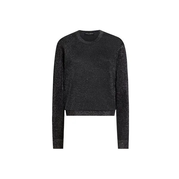 Metallic viscose pullover
