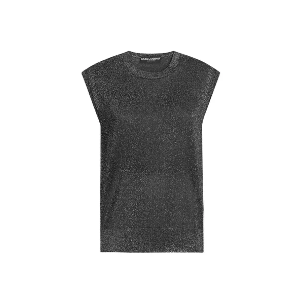 Dolce & Gabbana Metallic viscose tank top