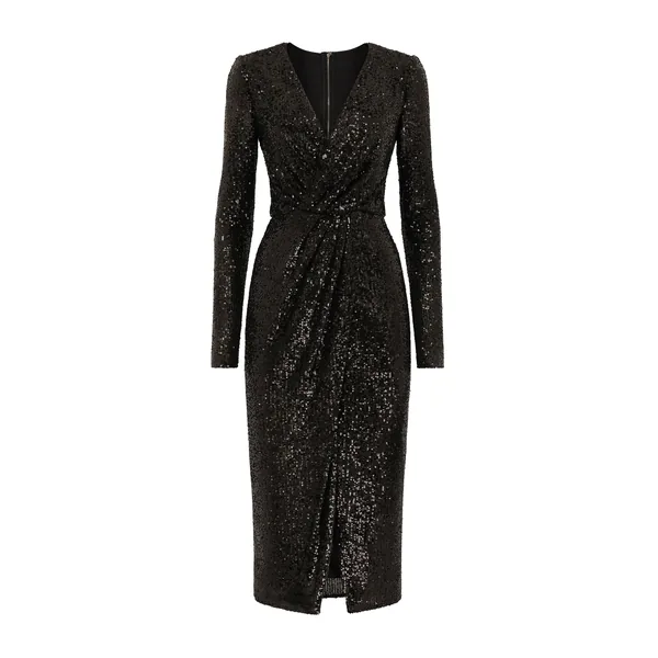Dolce & Gabbana Micro-sequined calf-length dress
