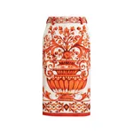Dolce & Gabbana Midi skirt in majolica-print brocade