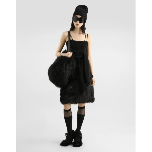 Dolce & Gabbana Midi skirt with fur, view 2