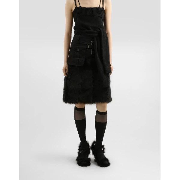 Dolce & Gabbana Midi skirt with fur, view 6