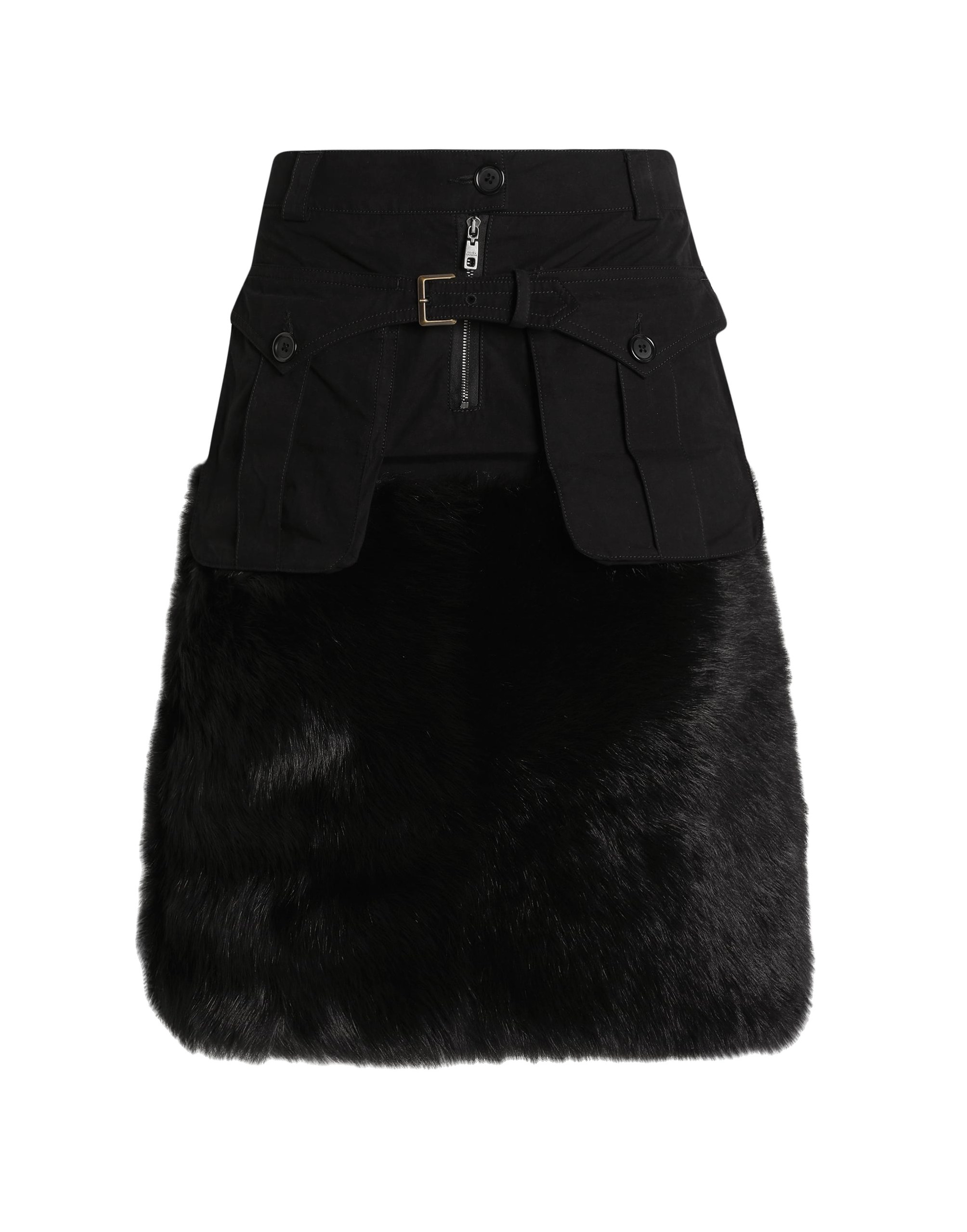 Dolce & Gabbana Midi skirt with fur