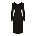 Dolce & Gabbana Milano rib calf-length dress with DG logo