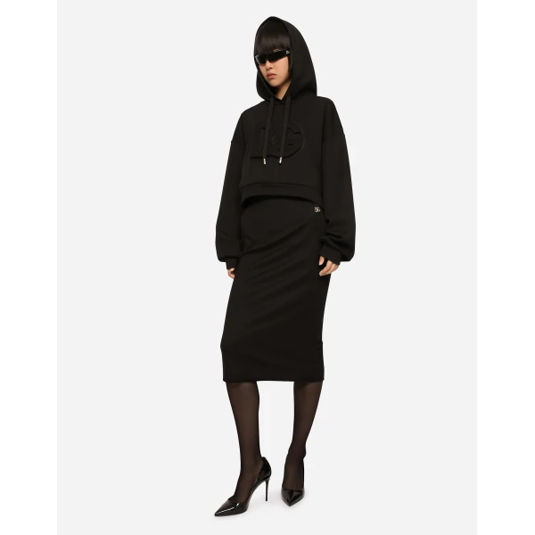 Dolce & Gabbana Milano rib midi skirt, view 5