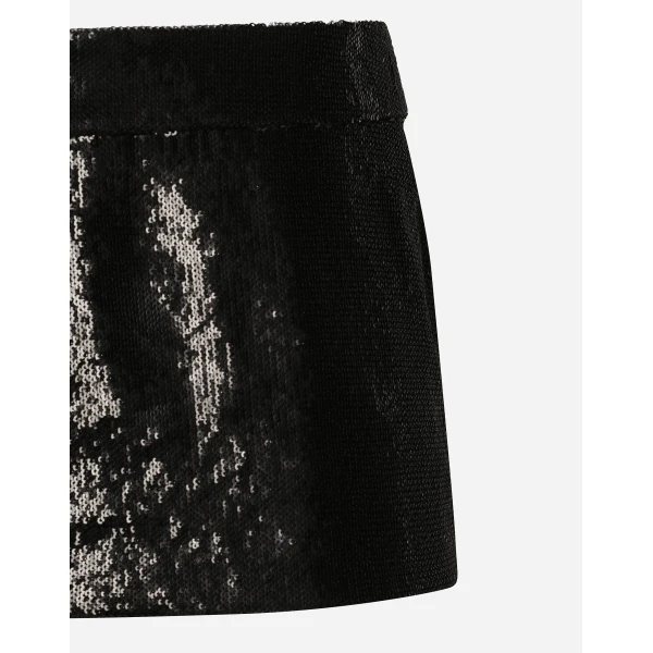 Dolce & Gabbana Miniskirt with micro-sequin embellishment Skirt, view 6