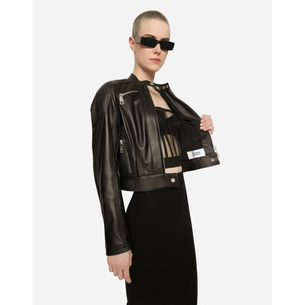 Dolce & Gabbana Nappa leather biker jacket, view 4