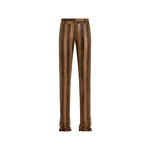 Dolce & Gabbana Nappa leather trousers with striped print