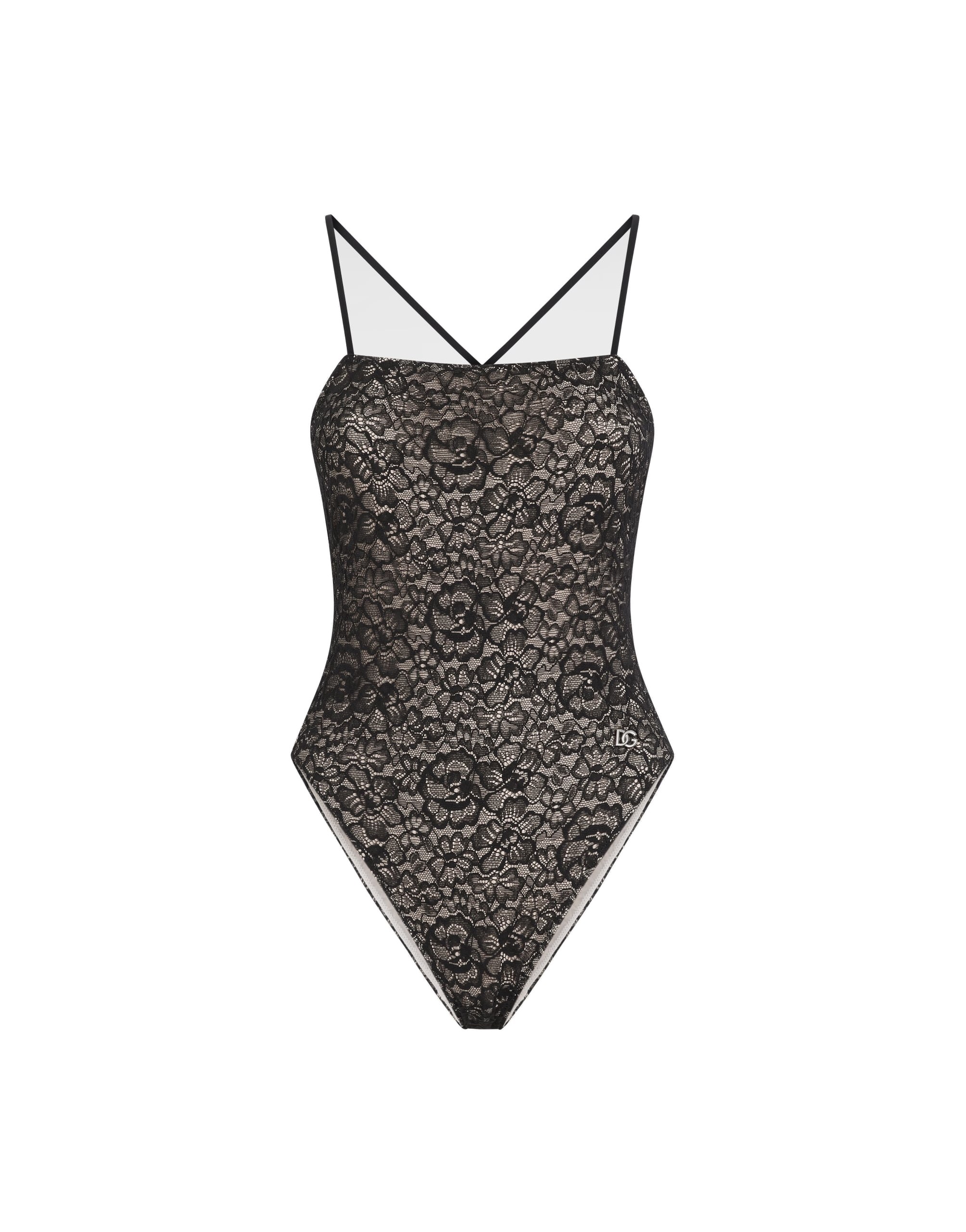 Dolce & Gabbana One-piece lace swimsuit