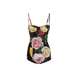 Dolce & Gabbana One-piece swimsuit with rose and peony print