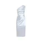 Dolce & Gabbana One-shoulder dress in stretch satin