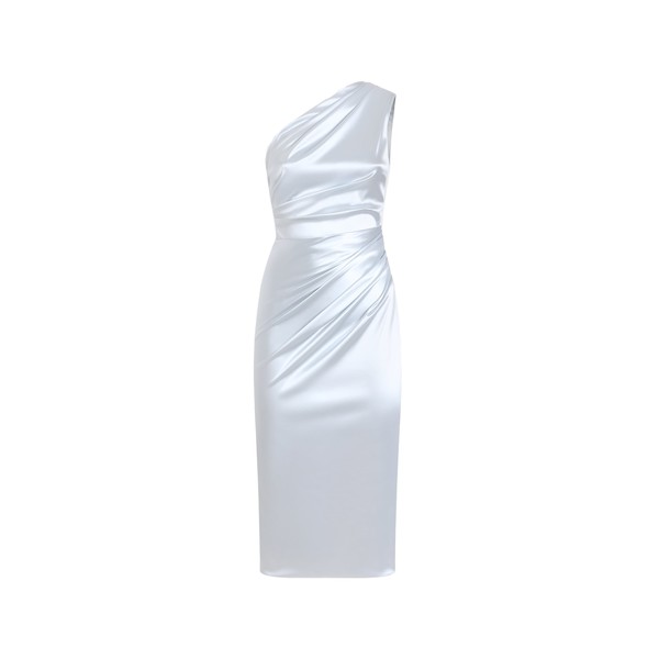 Dolce & Gabbana One-shoulder dress in stretch satin