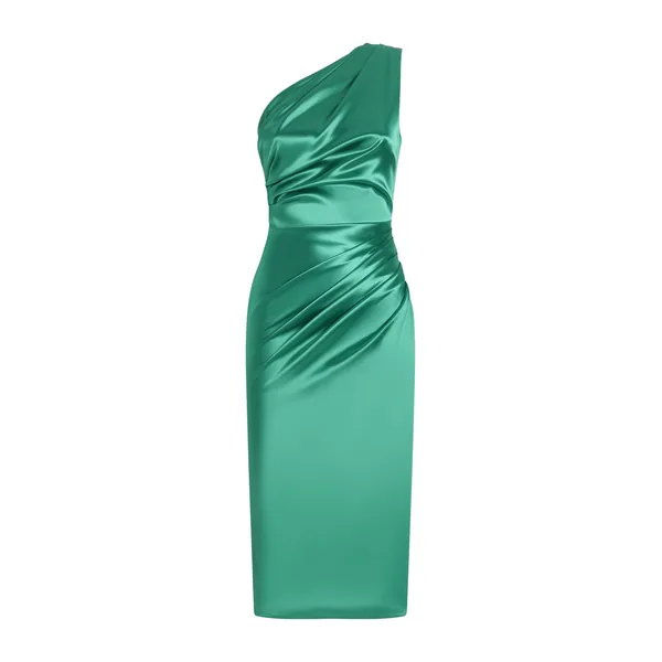 Dolce & Gabbana One-shoulder stretch satin dress