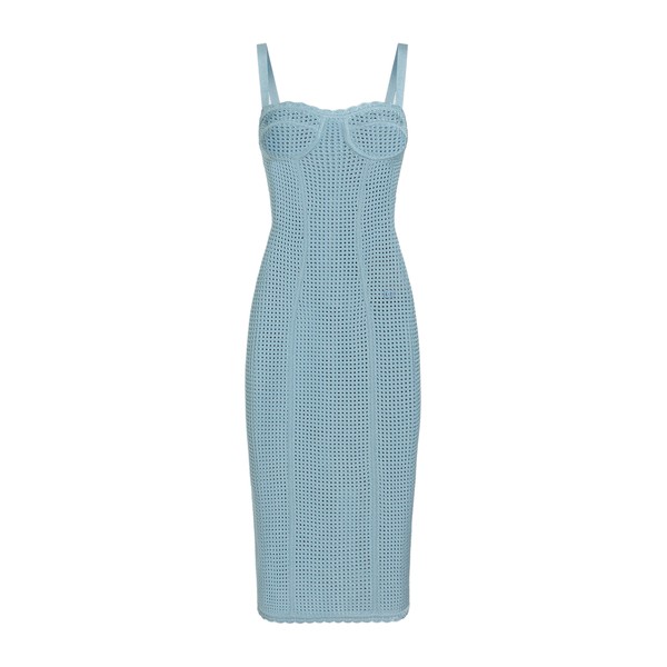 Dolce & Gabbana Openwork knit bustier dress