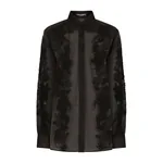 Dolce & Gabbana Organza shirt with lace appliqués