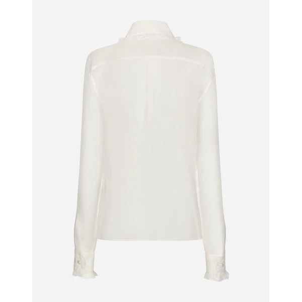 Dolce & Gabbana Organza shirt with shirt front and ruffles, view 2