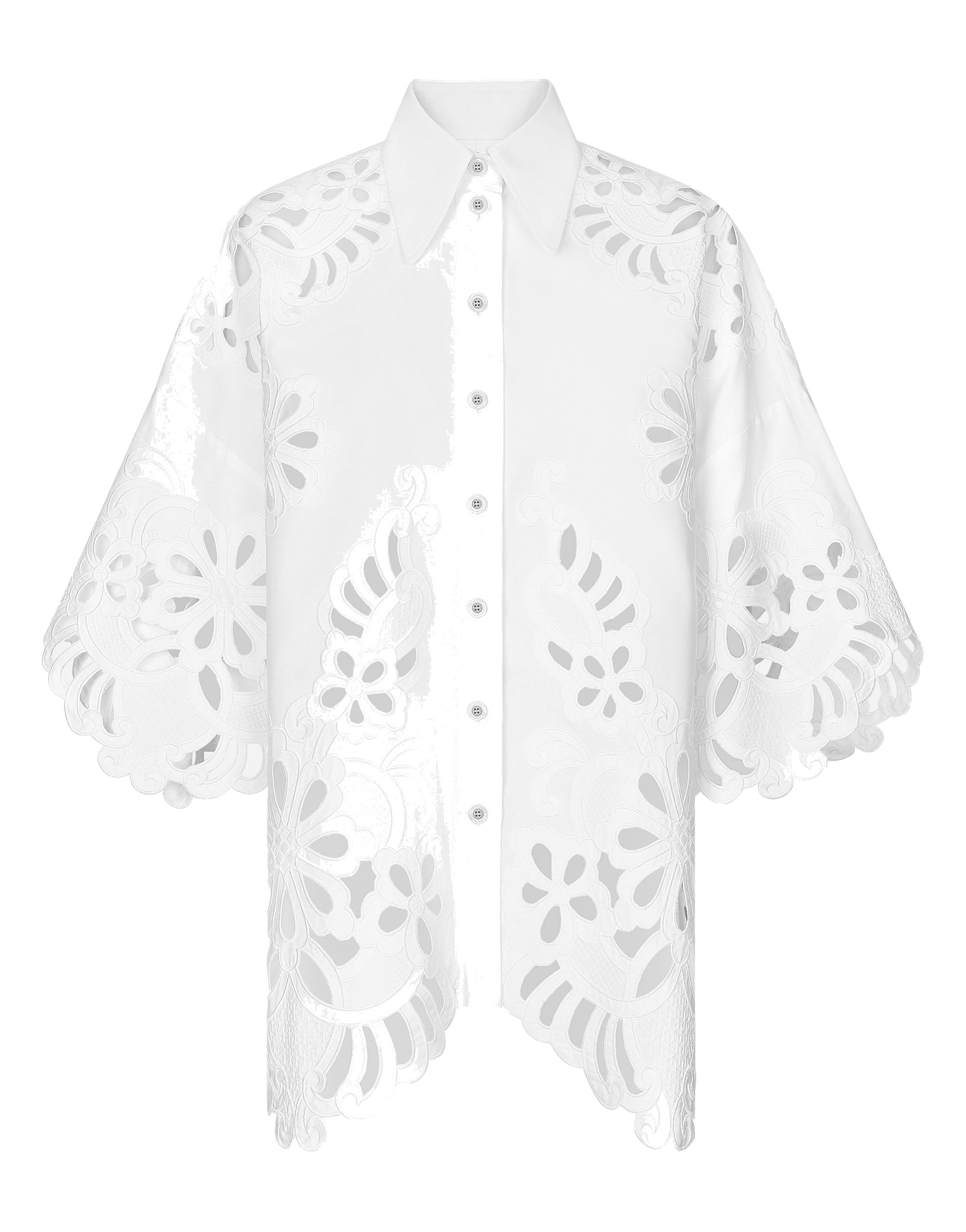 Dolce & Gabbana Oversize cotton shirt with cut-out detailing