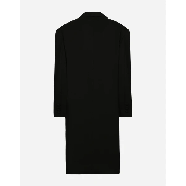 Dolce & Gabbana Oversize double-breasted coat in wool crepe, view 2