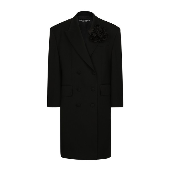 Dolce & Gabbana Oversize double-breasted coat in wool crepe