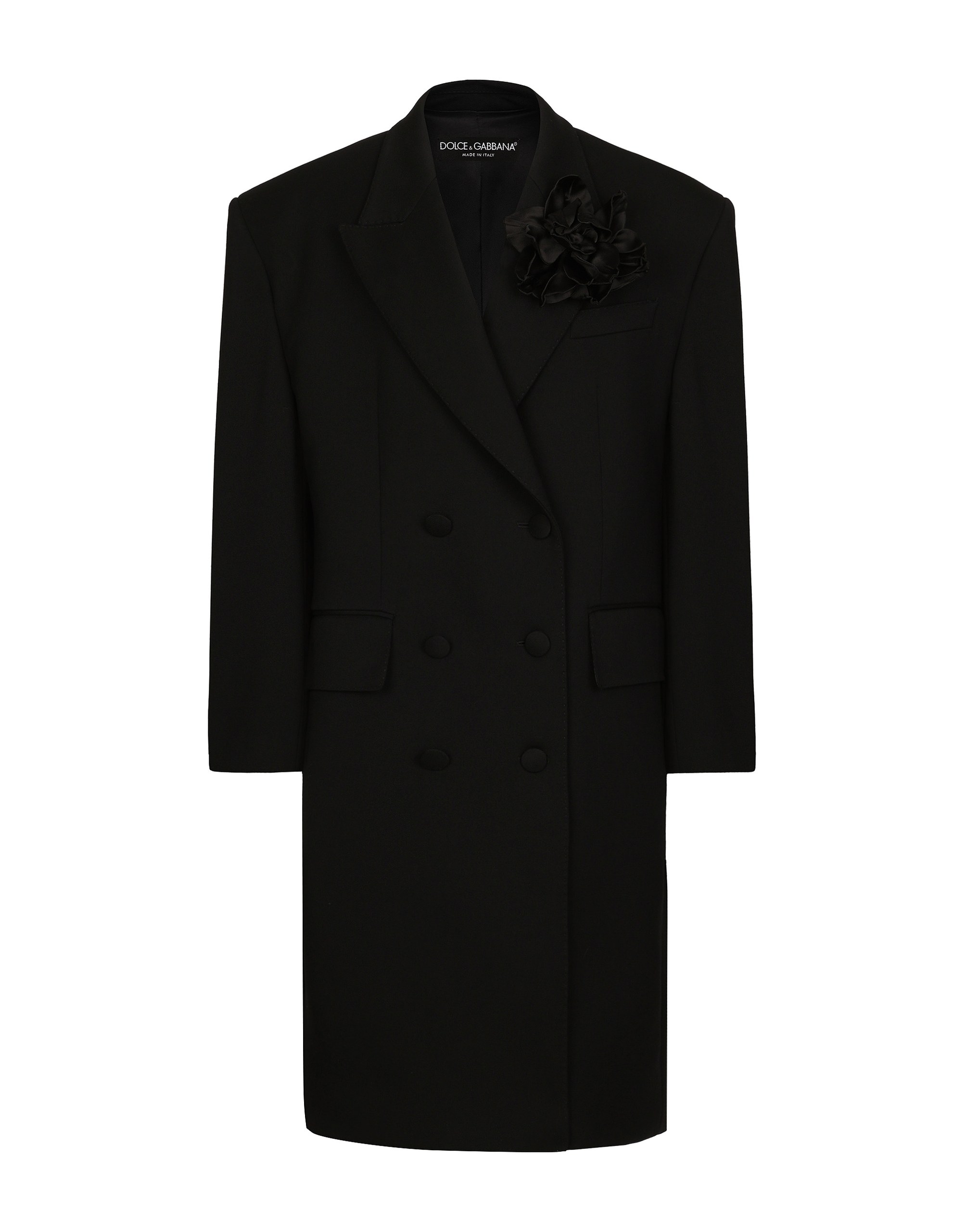 Dolce & Gabbana Oversize double-breasted coat in wool crepe