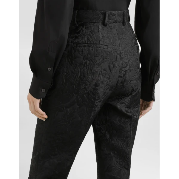 Dolce & Gabbana Peony-motif brocade trousers, view 5