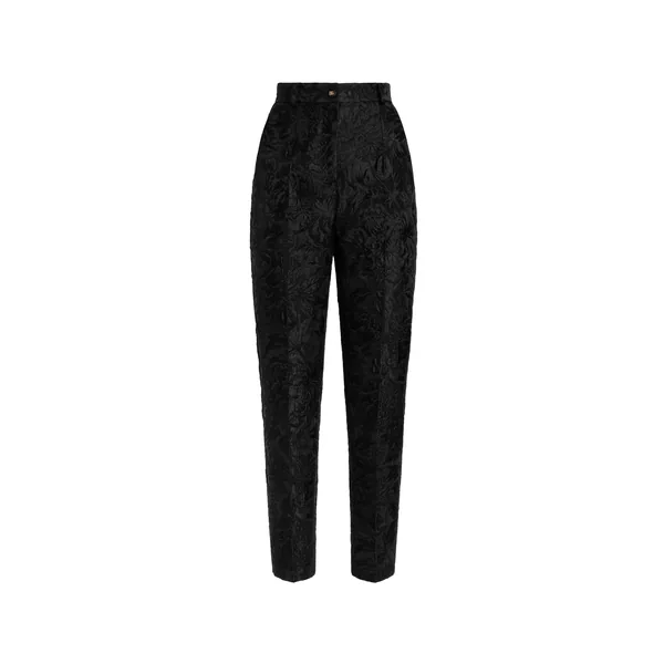 Dolce & Gabbana Peony-motif brocade trousers