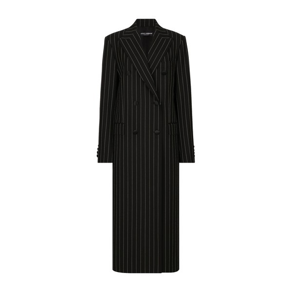 Dolce & Gabbana Pinstripe double-breasted coat in woolen fabric