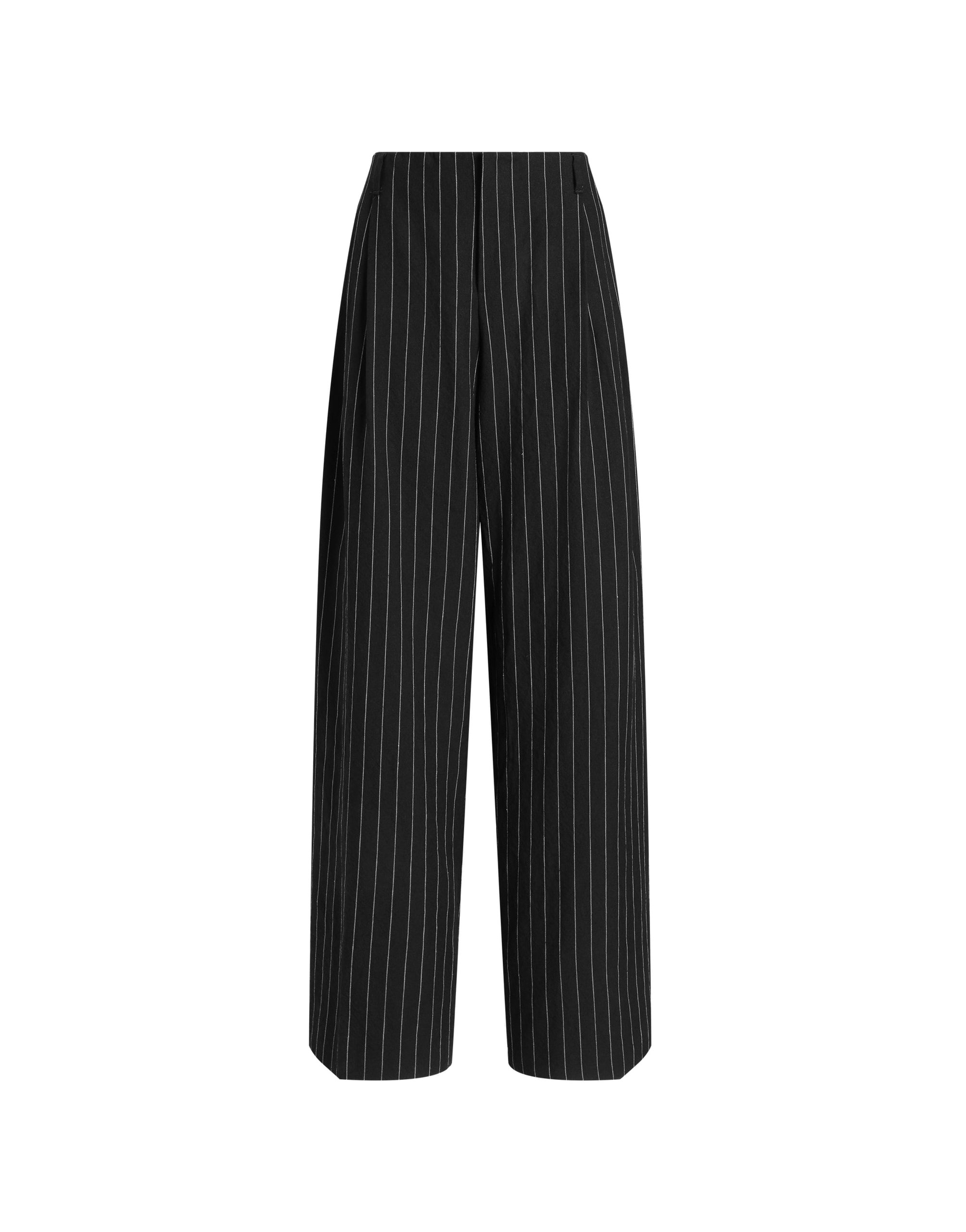 Dolce & Gabbana Pinstripe trousers in virgin wool and linen